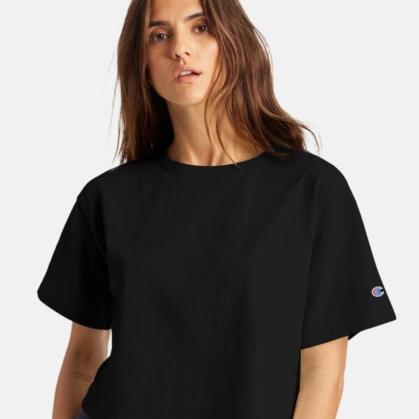 Champion Women's Heritage Jersey Crop T-Shirt T453W Women's Heritage Jersey Crop T-Shirt Thumbnail