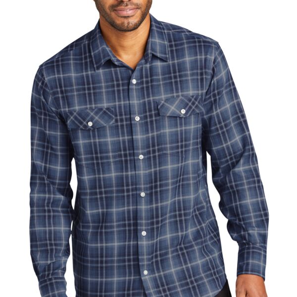 Port Authority Long Sleeve Ombre Plaid Shirt W672 Long Sleeve Ombre Plaid Shirt Thumbnail