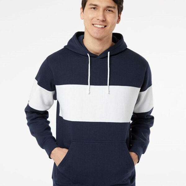 MV Sport Unisex Classic Fleece Colorblocked Hooded Sweatshirt 22709 Unisex Classic Fleece Colorblocked Hooded Sweatshirt Thumbnail