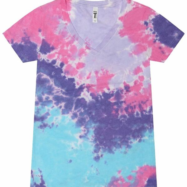 Colortone Women's Tie-Dyed V-Neck T-Shirt 1075 Women's Tie-Dyed V-Neck T-Shirt Thumbnail