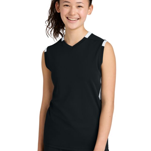 Sport Tek Youth Club Sleeveless V Neck YST441 Youth Club Sleeveless V Neck Thumbnail