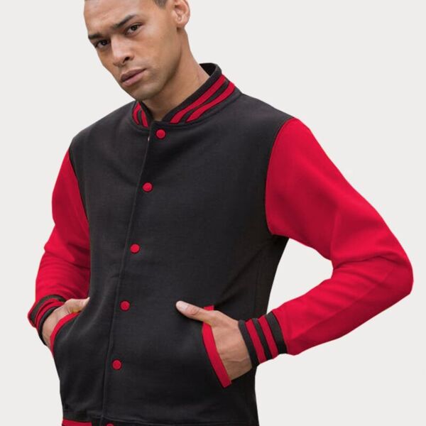 AWDis Unisex Letterman Jacket JHA043 Unisex Letterman Jacket Thumbnail