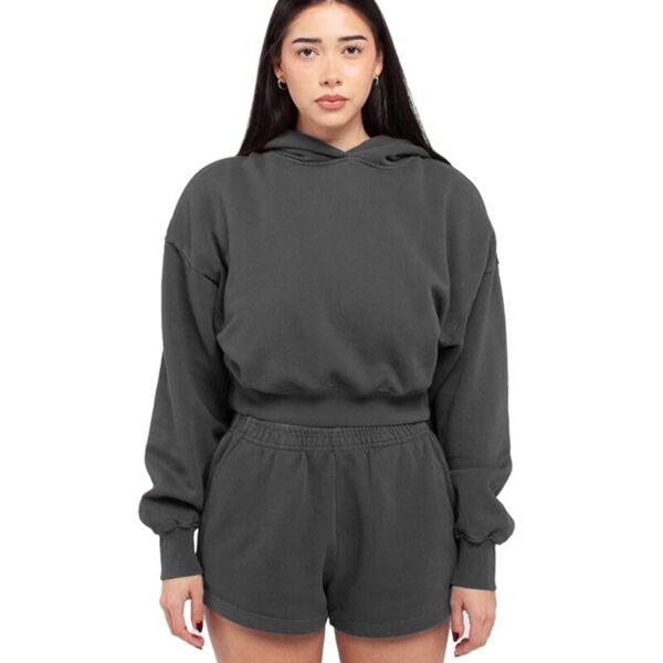 Shaka Wear Women's Garment-Dye Crop Hooded Sweatshirt SHGWC Women's Garment-Dye Crop Hooded Sweatshirt Thumbnail