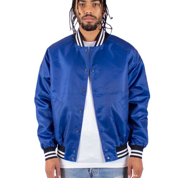 Shaka Wear Men's Varsity Bomber Jacket SHVBJ Men's Varsity Bomber Jacket Thumbnail