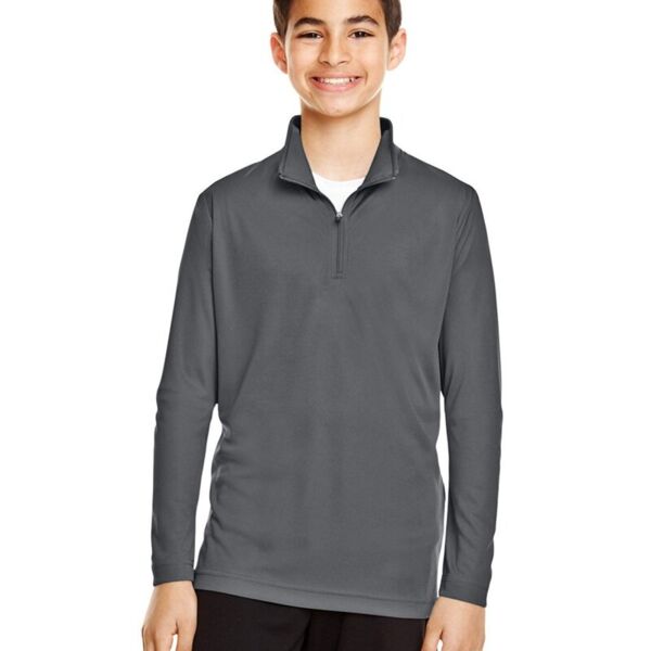Team 365 Youth Zone Performance Quarter-Zip Pullover TT31Y Youth Zone Performance Quarter-Zip Pullover Thumbnail