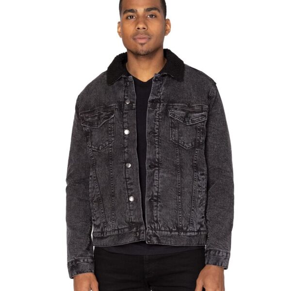 Threadfast Apparel Unisex Sherpa-Lined Denim Jacket 372J Unisex Sherpa-Lined Denim Jacket Thumbnail