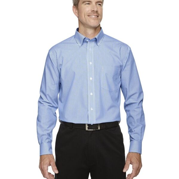 Devon & Jones Men's Crown Collection® Banker Stripe Woven Dress Shirt D645 Men's Crown Collection® Banker Stripe Woven Dress Shirt Thumbnail