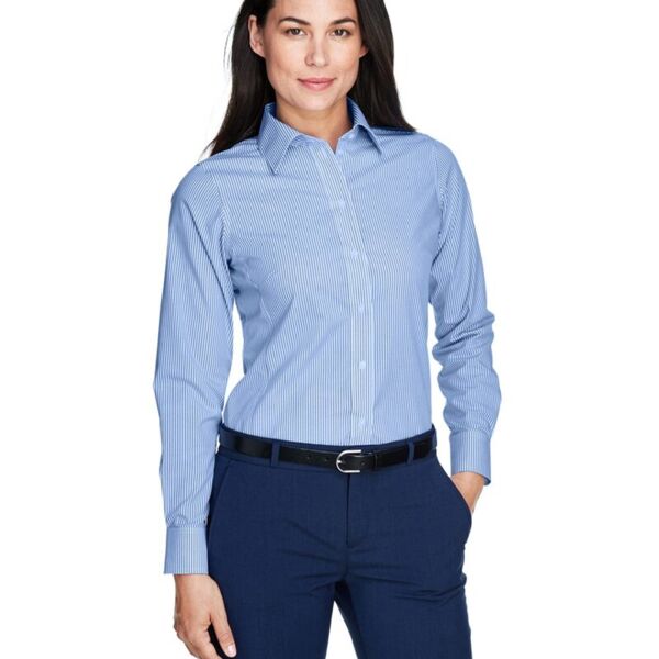 Devon & Jones Women's Crown Collection® Banker Stripe Woven Dress Shirt D645W Women's Crown Collection® Banker Stripe Woven Dress Shirt Thumbnail