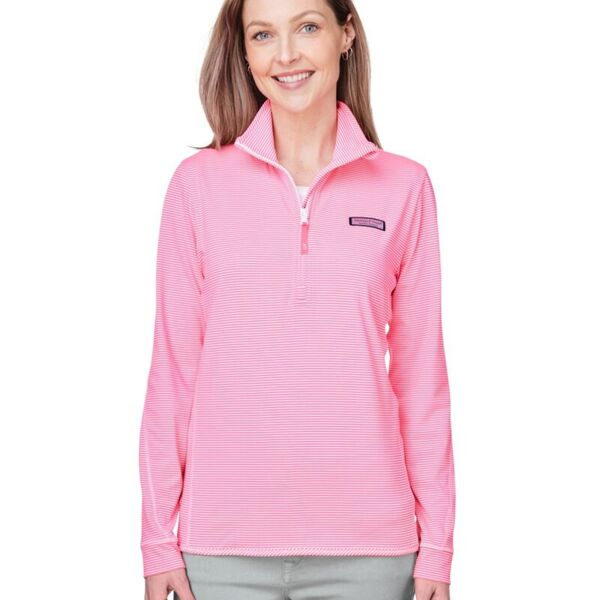 vineyard vines Women's Microstripe Sankaty Half-Zip Pullover K002521 Women's Microstripe Sankaty Half-Zip Pullover Thumbnail