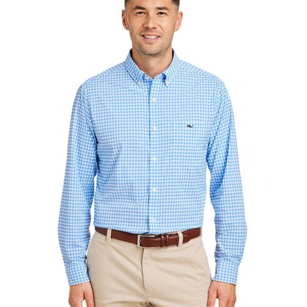 vineyard vines Men's On-The-Go Nylon Gingham Shirt W012060 Men's On-The-Go Nylon Gingham Shirt Thumbnail