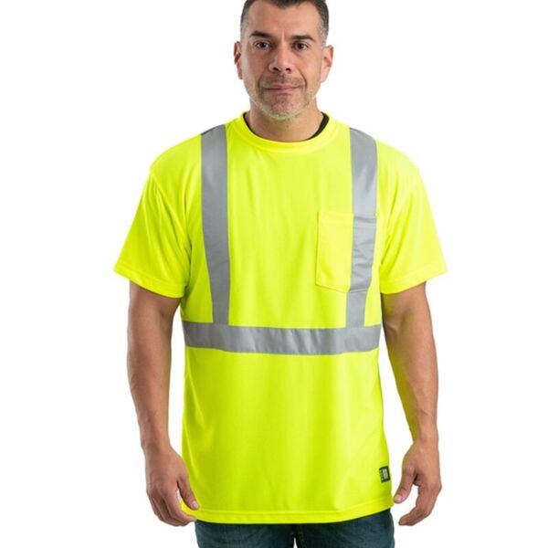Berne Apparel Men's Hi-Vis Class 2 Performance Pocket T-Shirt HVK012 Men's Hi-Vis Class 2 Performance Pocket T-Shirt Thumbnail