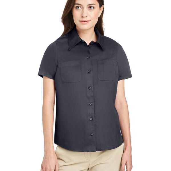 Harriton Women's Advantage IL Short Sleeve Dress Shirt M585W Women's Advantage IL Short Sleeve Dress Shirt Thumbnail