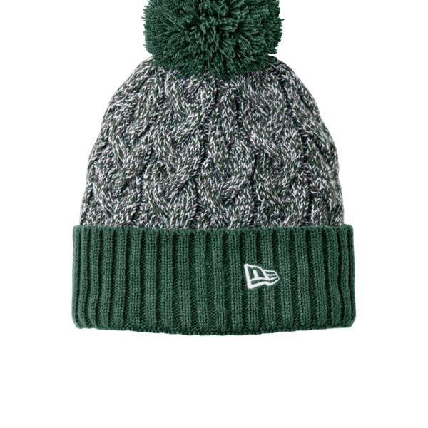 New Era Marled Knit Pom Beanie NE910 Marled Knit Pom Beanie Thumbnail
