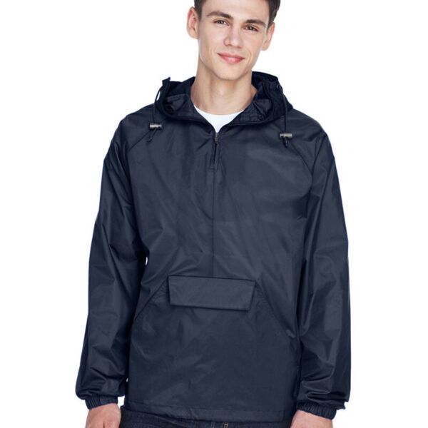 UltraClub Quarter-Zip Hooded Pullover Pack Away Jacket 8925 Quarter-Zip Hooded Pullover Pack Away Jacket Thumbnail