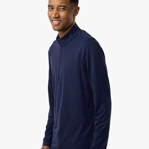 Adidas Men's Textured Stripe Quarter-Zip Pullover A708 Men's Textured Stripe Quarter-Zip Pullover Thumbnail