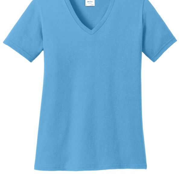 Port & Company Women's Core Cotton V Neck Tee LPC54V Women's Core Cotton V Neck Tee Thumbnail
