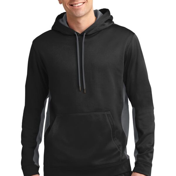Sport Tek Sport Wick ® Fleece Colorblock Hooded Pullover ST235 Sport Wick ® Fleece Colorblock Hooded Pullover Thumbnail