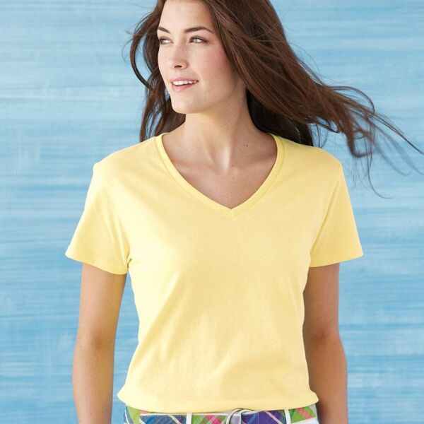 Gildan Women's Heavy Cotton™ V-Neck T-Shirt 5V00L Women's Heavy Cotton™ V-Neck T-Shirt Thumbnail