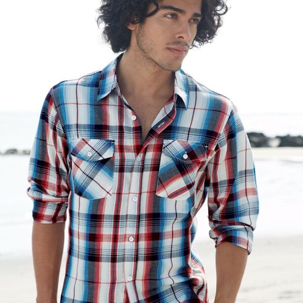 Burnside Men's Plaid Shirt 8202 Men's Plaid Shirt Thumbnail