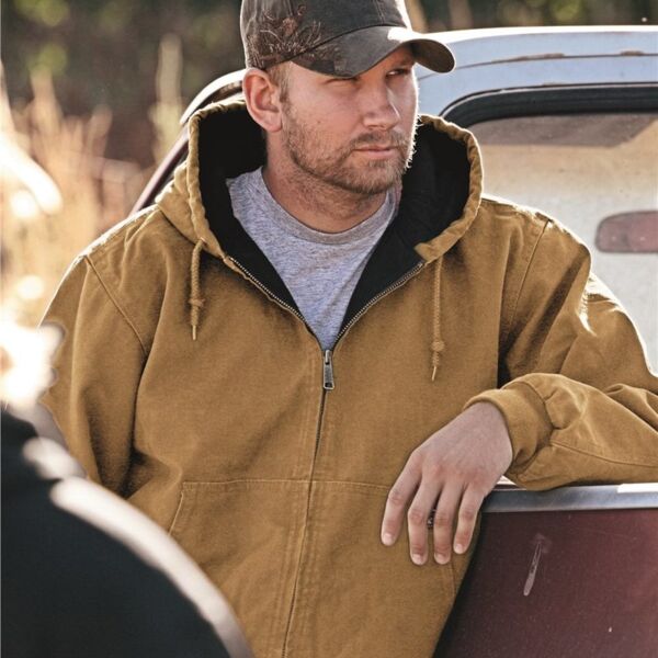 DRI DUCK Men's Cheyenne Boulder Cloth™ Hooded Jacket with Tricot Quilt Lining 5020 Men's Cheyenne Boulder Cloth™ Hooded Jacket with Tricot Quilt Lining Thumbnail