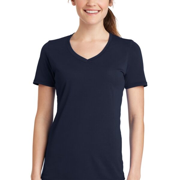 Port & Company Women's Performance Blend V Neck Tee LPC381V Women's Performance Blend V Neck Tee Thumbnail