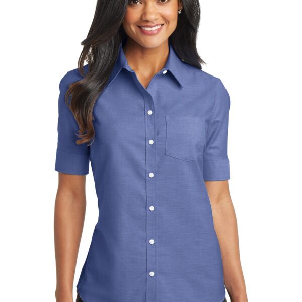 Port Authority Women's Short Sleeve SuperPro Oxford Shirt L659 Women's Short Sleeve SuperPro Oxford Shirt Thumbnail