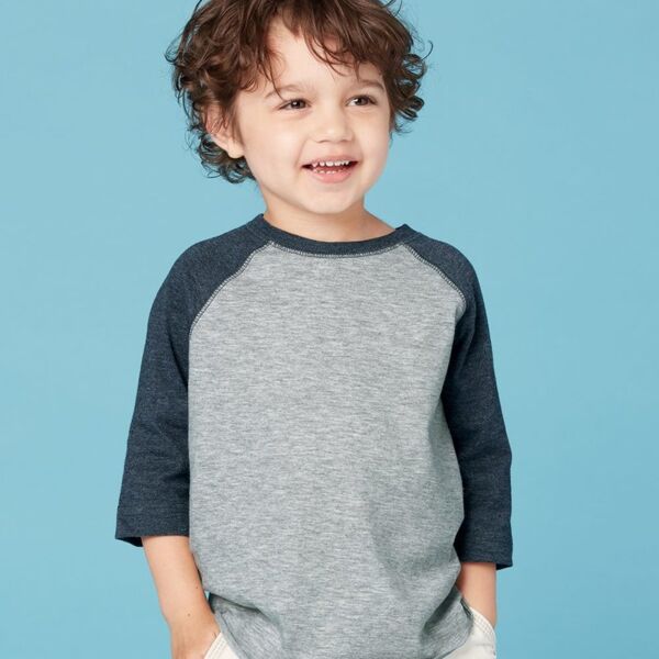 Rabbit Skins Toddler Baseball Fine Jersey Three-Quarter Sleeve Tee 3330 Toddler Baseball Fine Jersey Three-Quarter Sleeve Tee Thumbnail