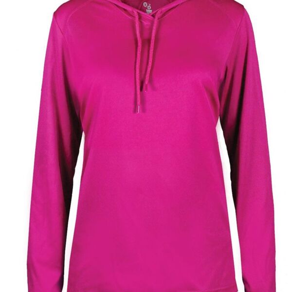 Badger Women's B-Core Long Sleeve Hooded T-Shirt 4165 Women's B-Core Long Sleeve Hooded T-Shirt Thumbnail