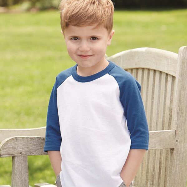 Augusta Sportswear Toddler Three-Quarter Sleeve Baseball Jersey 422 Toddler Three-Quarter Sleeve Baseball Jersey Thumbnail