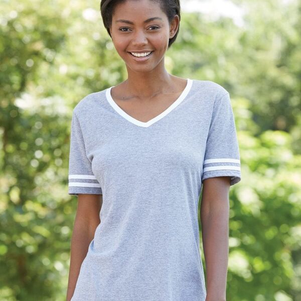Jerzees Women's Varsity Triblend V-Neck T-Shirt 602WVR Women's Varsity Triblend V-Neck T-Shirt Thumbnail