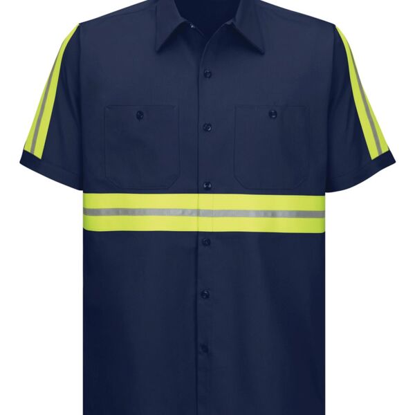 Red Kap Men's Enhanced Visibility Short Sleeve Cotton Work Shirt SC40E Men's Enhanced Visibility Short Sleeve Cotton Work Shirt Thumbnail