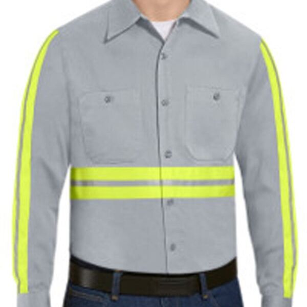 Red Kap Men's Tall Enhanced Visibility Long Sleeve Cotton Work Shirt SC30ET Men's Tall Enhanced Visibility Long Sleeve Cotton Work Shirt Thumbnail