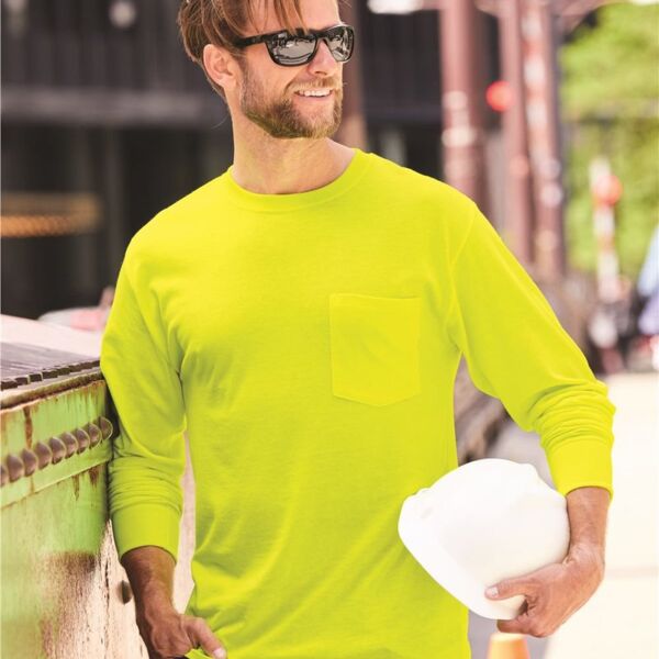Hanes Unisex Workwear Long Sleeve Pocket T-Shirt W120 Unisex Workwear Long Sleeve Pocket T-Shirt Thumbnail