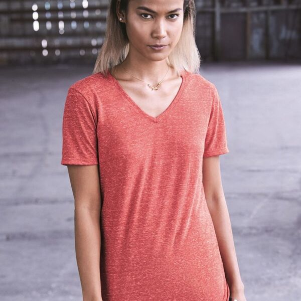 Jerzees Women's Snow Heather Jersey V-Neck T-Shirt 88WVR Women's Snow Heather Jersey V-Neck T-Shirt Thumbnail