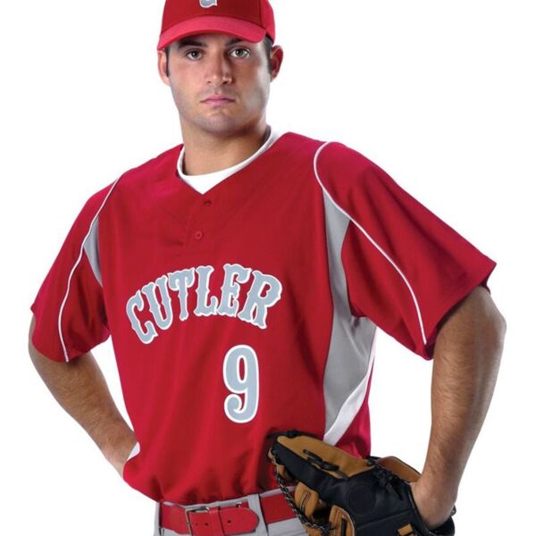 Alleson Athletic Youth Two Button Henley Baseball Jersey 529Y Youth Two Button Henley Baseball Jersey Thumbnail