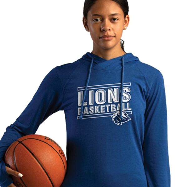 Badger Women's Tri-Blend Surplice Long Sleeve Hooded T-Shirt 4965 Women's Tri-Blend Surplice Long Sleeve Hooded T-Shirt Thumbnail