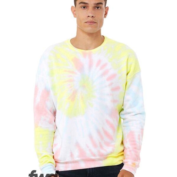 Bella + Canvas Unisex FWD Fashion Tie-Dyed Crewneck Sweatshirt 3945RD Unisex FWD Fashion Tie-Dyed Crewneck Sweatshirt Thumbnail