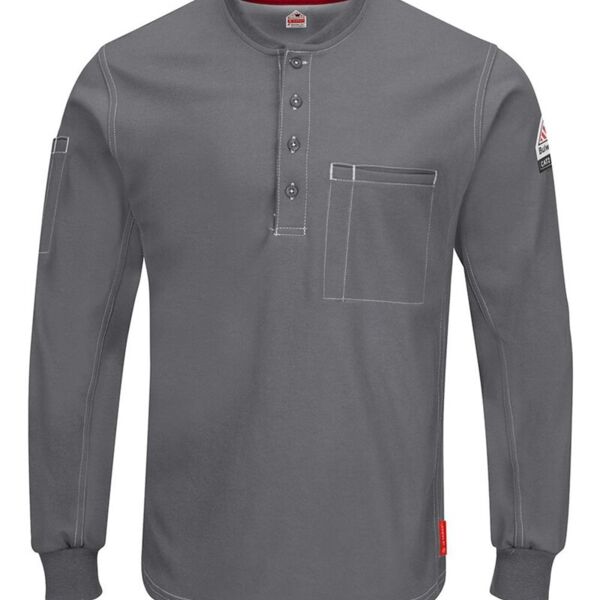 Bulwark Men's Tall iQ Series® Plus Long Sleeve Henley QT40T Men's Tall iQ Series® Plus Long Sleeve Henley Thumbnail