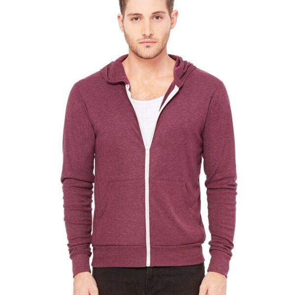 Bella + Canvas Unisex Triblend Lightweight Hooded Full-Zip Tee 3939 Unisex Triblend Lightweight Hooded Full-Zip Tee Thumbnail
