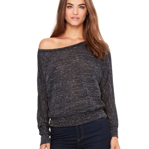 Bella + Canvas Women's Flowy Long Sleeve Off Shoulder Tee 8850 Women's Flowy Long Sleeve Off Shoulder Tee Thumbnail