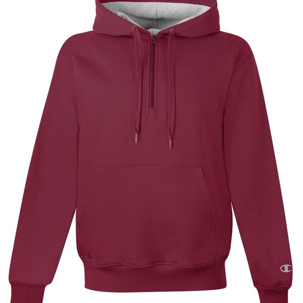 Champion Cotton Max Hooded Quarter-Zip Sweatshirt S185 Cotton Max Hooded Quarter-Zip Sweatshirt Thumbnail
